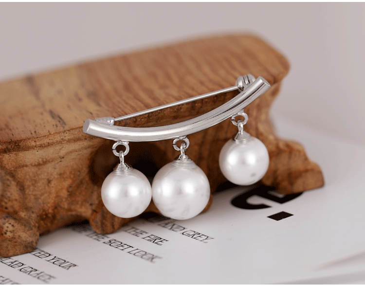Wild Pearl Trâm Corsage Pin Hàn Quốc Không khí sang trọng Áo len cardigan Áo khoác đơn giản Shaw Buckle Trâm Nữ ghim cài áo
