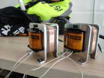 A pair of dual-C choke coil inductors customized by a friend from Guangdong