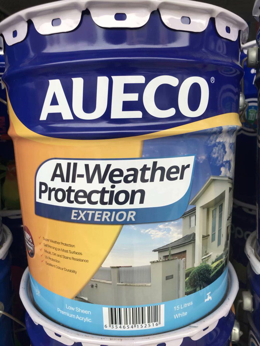 Exterior Wall Environmental Protection Emulsion Paint Waterproof Sunscreen External Wall Paint Color Exterior Wall Paint Balcony Outdoor Brushed Wall Paint 20KG