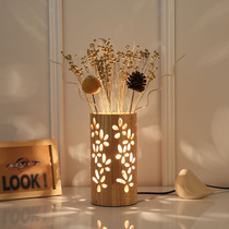 Creative Minima Desk Lamp Decoration Log Flower Arrangement Cozy Romantic Bedroom Bedside Living-room Bookroom Modern LED Table lamp