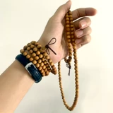 Эластичные четки из круглых бусин из грецкого ореха, браслет из бисера ручной работы, бусины, резинка, DIY