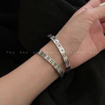 Mahjong bracelet tennis red thirteen monotheist with the same bracelets Chinese craze male and female creative lettering lovers