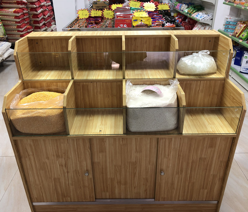 Supermarket 5 cereals Cereals Cabinet Dry Goods Snack loose goods Showcase Dried Fruits Fried Goods Store Shelves Loose of Mifacial Cabinets-Taobao