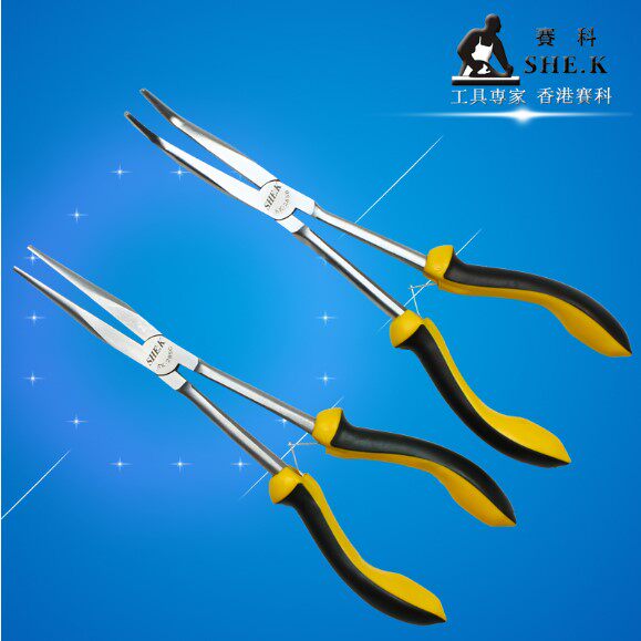 Lengthened elbow tip Mouth pliers Mini pliers hand pliers Custard Pliers Multienergy electrician Bending Mouth Pliers tip pliers-Taobao
