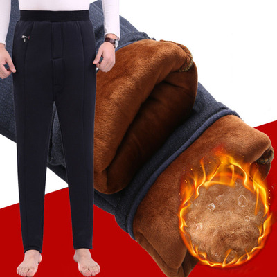 血亏价!!棉裤男冬季加绒加厚驼绒保暖裤