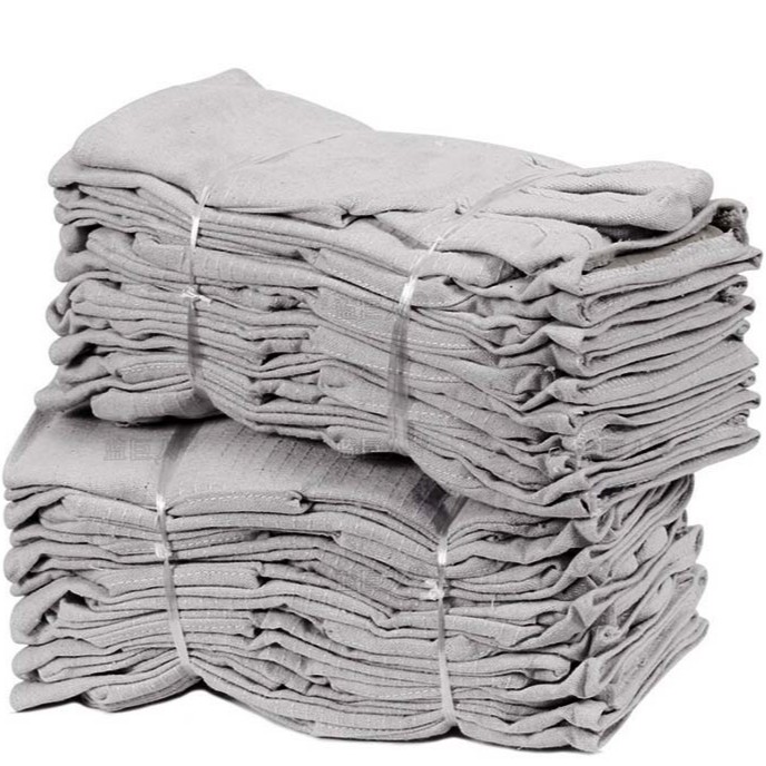 Double canvas gloves wear-resistant thickened labor protection gloves welding industry slip resistant durable cloth gloves 24-wire welding gloves