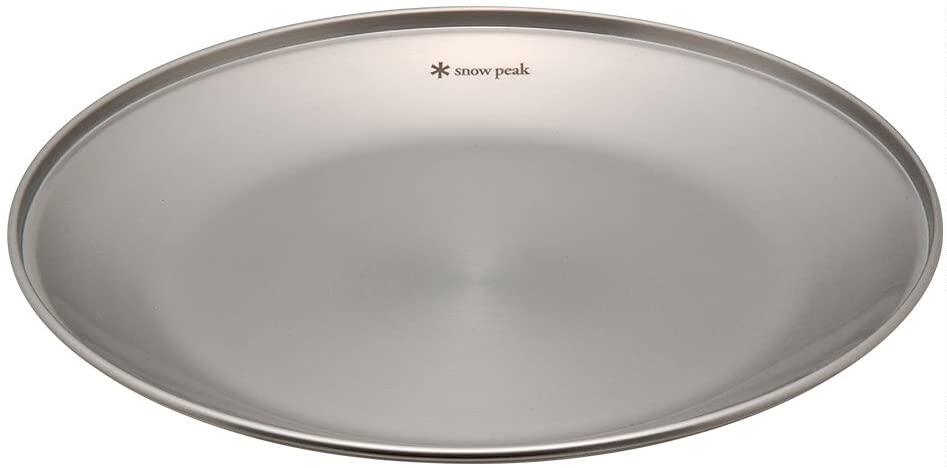 Non-Korean domestic Snow Peak outdoor camping picnic picnic stainless steel L large plate stackable