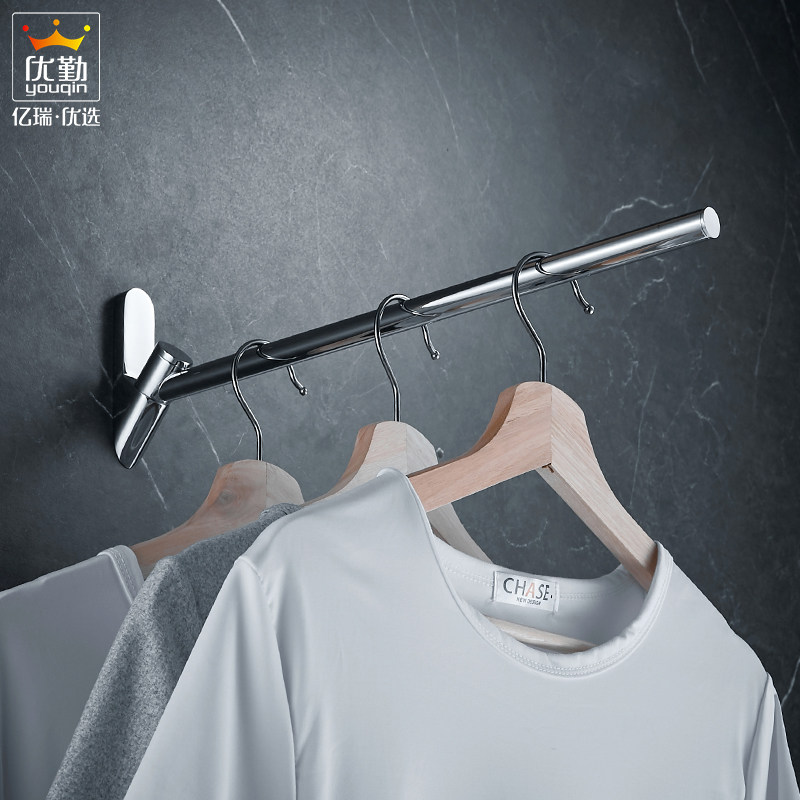 Full Copper Swivel Active Towel Rod Bathroom Makeup Room Wall-mounted Folding Single Stem Handwashing Desk Rubbed Towel Hanging