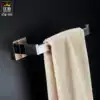 Youqin 304 stainless steel bathroom towel rack non-perforated towel ring Mirror side towel bar black towel ring