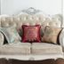 Sofa đệm phong cách châu Âu gối phòng khách sang trọng lớn trở lại lõi lõi khách sạn clubhouse gỗ gụ retro thắt lưng Chăn gối văn phòng 3 in 1 Trở lại đệm / Bolsters