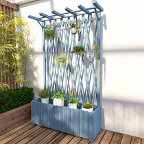 Courtyard Decoration Outdoor Embalming Wood Plant Climbing Rattan Rack Bracket Outdoor Balcony Flowerpots Shelf Multilayer Flower Shelf Floor