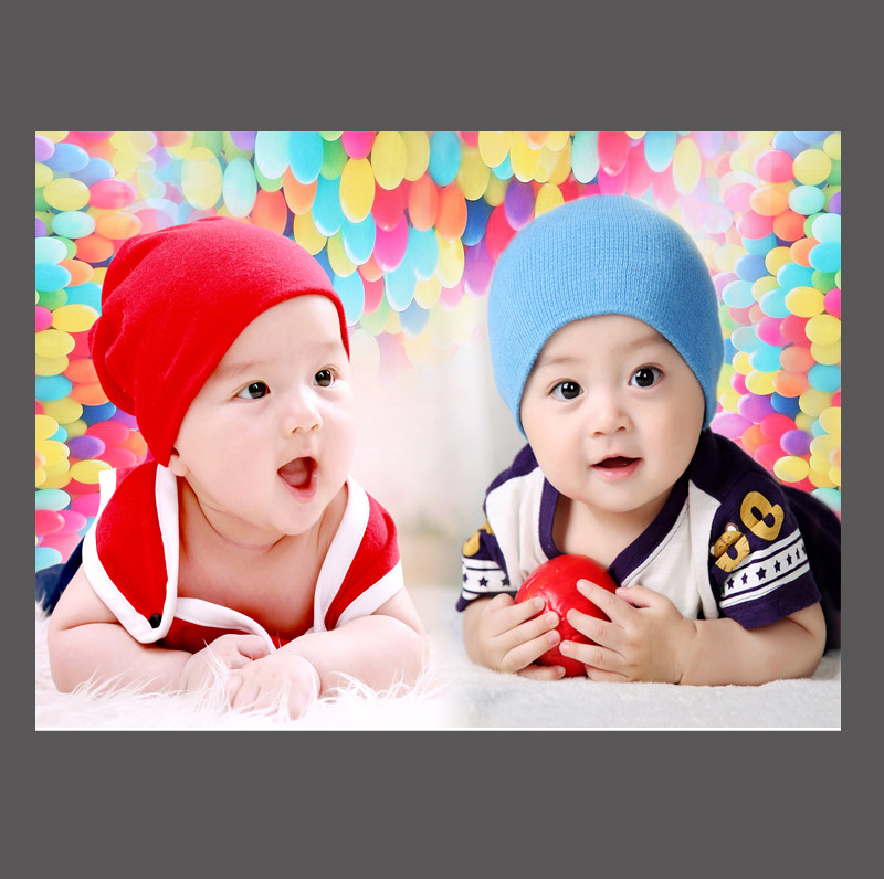 Big Fat Boy Doll Painting Twins Photo Wall Sticker Baby Prenatal Education Male Baby Poster Wall Sticker Pregnancy Child