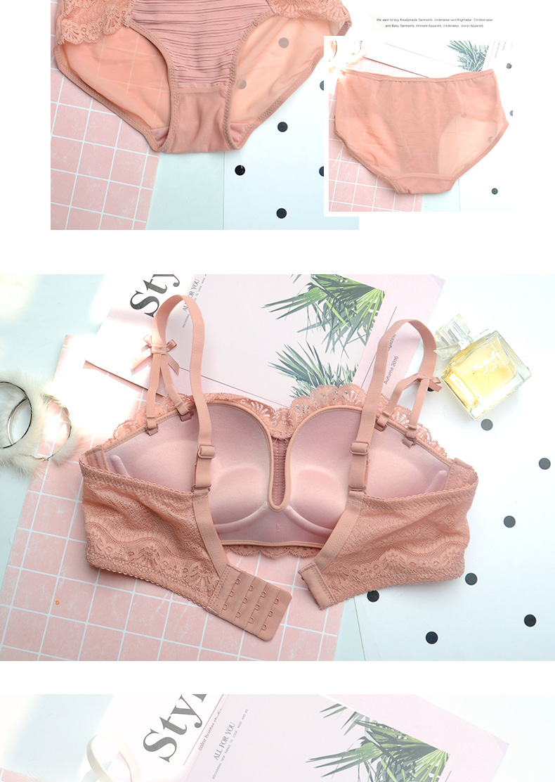 Xếp li nửa ly mỏng và mỏng liền mạch áo ngực cô gái đồ lót mùa hè thoải mái thu thập áo ngực gợi cảm mà không cần vòng thép áo ngực bầu