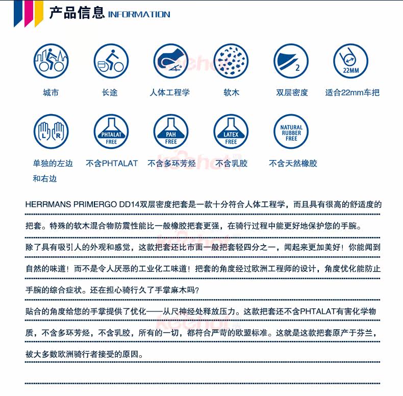 Poignées de vélo HERRMANS - Ref 2349803 Image 5