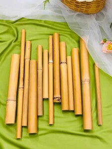 Yellow Bamboo Poles, Small Bamboo Sticks, Anti-Corrosion Bamboo Materials, Raw Materials, Props, Bamboo for Floral Decor