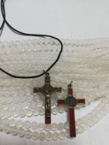 Refined St Benedicts Little Bitter pendant Red antique (with rope)