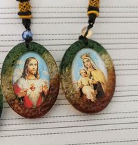 Oval fang liu li...... Sanctuary * brand pendant with rope hanging