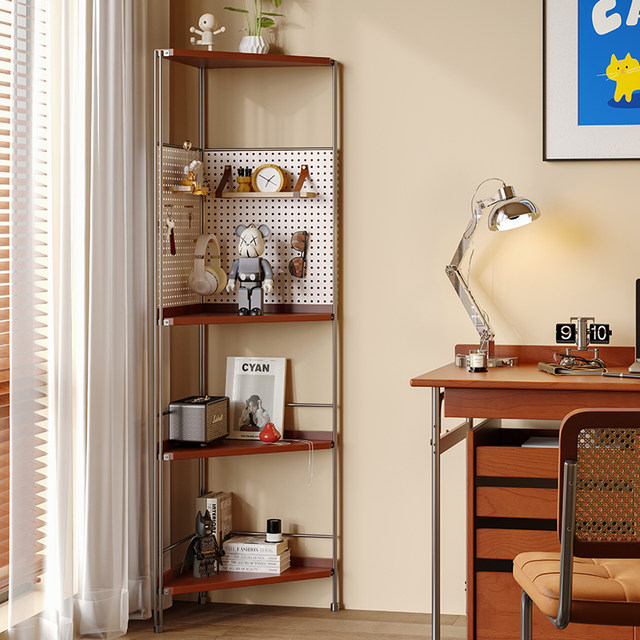 Middle-aged solid wood corner shelf sofa corner cabinet bookcase