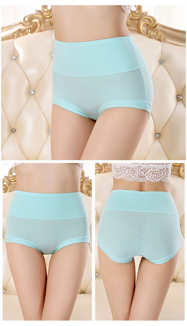 3 tải cao eo đồ lót cotton phụ nữ tóm tắt cotton không có dấu vết bụng đồ lót kích thước lớn eo tóm tắt tam giác đồ lót nam