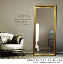 Gold edging Gold border high-grade dressing fitting full body floor-to-ceiling mirror wall hanging