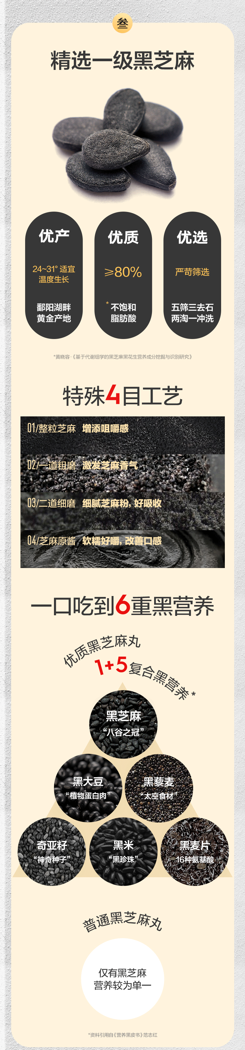 五谷磨房 无糖黑芝麻丸 108g  补肾乌发 图4