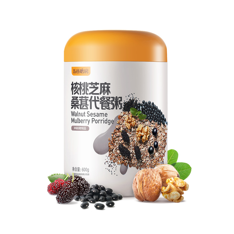 五谷磨房 核桃芝麻桑葚代餐粥 600g 天猫优惠券折后￥39.9包邮（￥69.9-30）