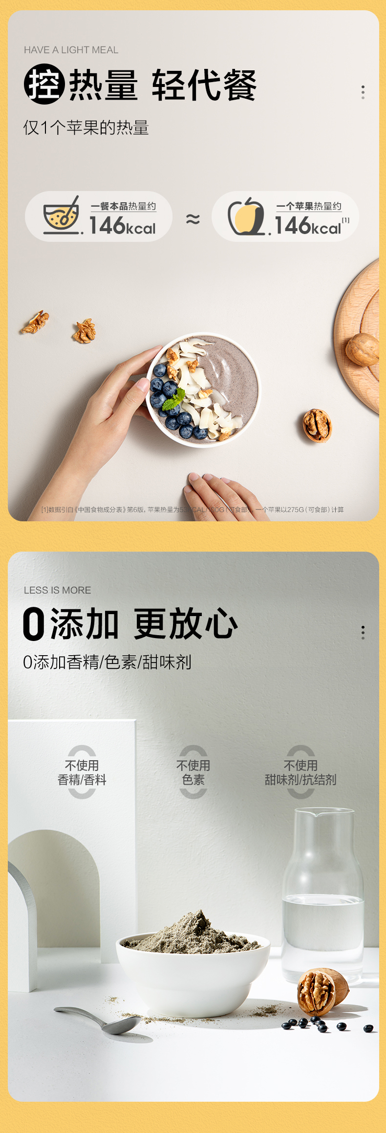 热销爆款 五谷磨房 高端 核桃黑芝麻黑豆粉 600g*2罐 图7