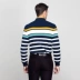 Di Sinuo Áo sơ mi dài tay đơn mùa thu dài tay nam kinh doanh thường xuyên đứng cổ áo sọc áo sơ mi dài tay POLO Polo polo nam Polo