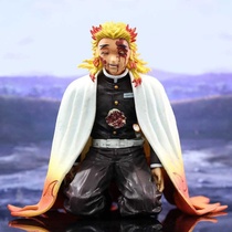 Demon Slayer: Kimetsu no Yaiba dying Flame Pillar kneeling posture Purgatory Anjuro doll boxed hand-made model peripheral model toy toy