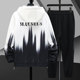 Woodpecker autumn and winter hooded jacket men's loose gradient color trendy jacket men's suit with a set of clothes