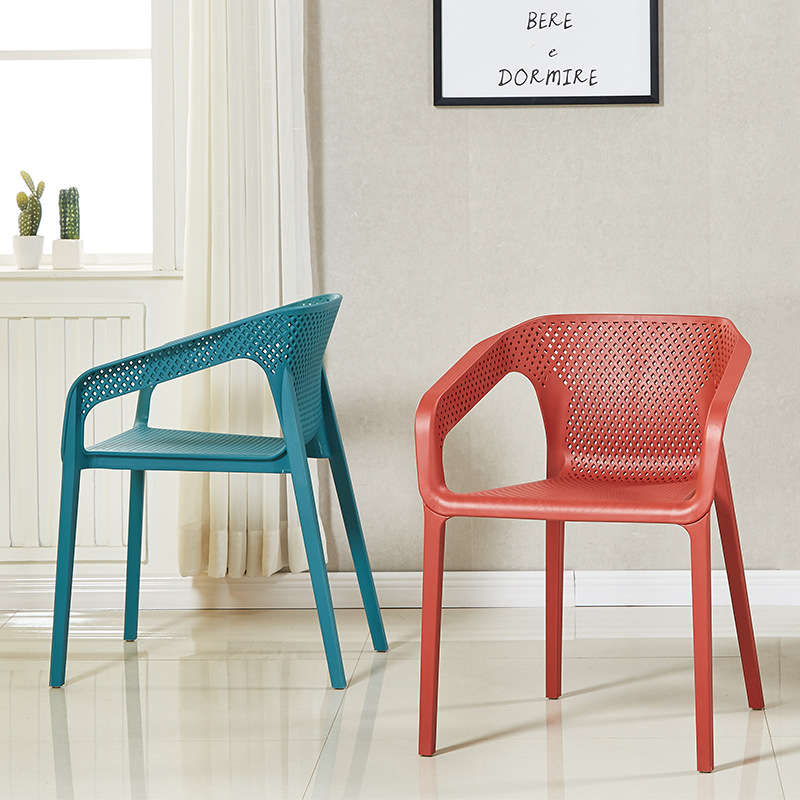 Simple dining chair Nordic style plastic chair fashion chair outdoor chair thickening plastic bench