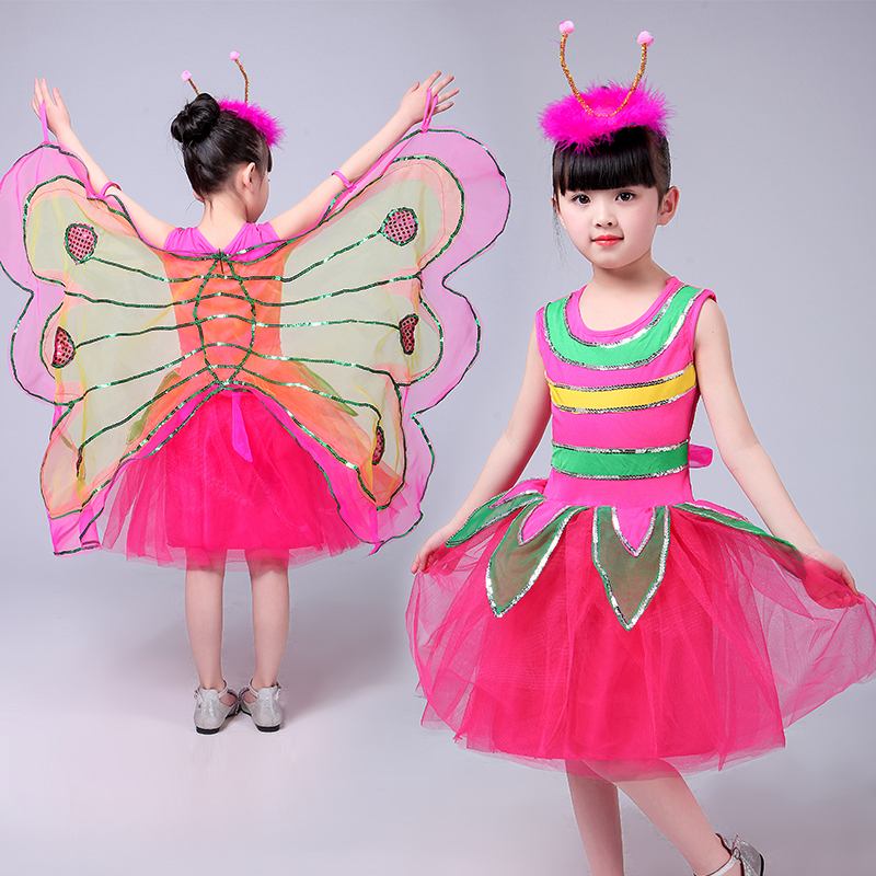 Children's Day Flying Children's Butterfly Performance Dress Butterfly Costume Girls Butterfly Wings New Children's Costumes