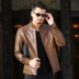 Mùa xuân 2018 và mùa thu mới của nam giới trung niên Da Hained leather Da mỏng bằng da cừu áo khoác dù nam Quần áo lông thú