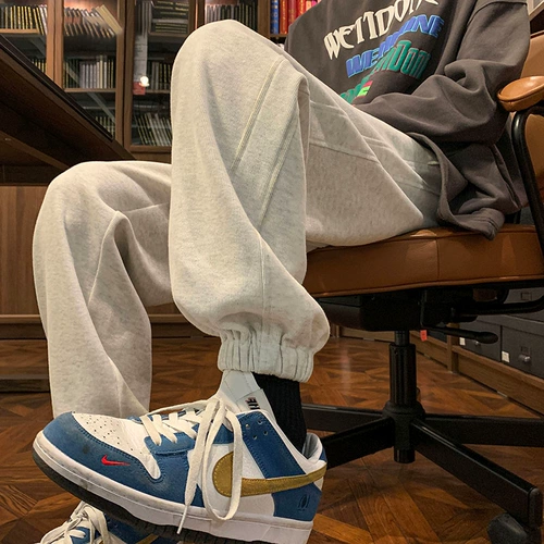 Демисезонные трендовые штаны, в американском стиле, свободный крой