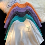 Тонкая трендовая футболка с коротким рукавом для влюбленных, оверсайз, подходит для подростков