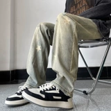 Демисезонные джинсы, штаны для отдыха, в американском стиле, свободный прямой крой