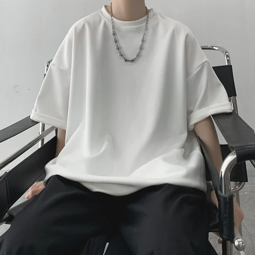 Tide, летняя базовая ретро футболка для отдыха, короткий рукав, изысканный стиль, в американском стиле