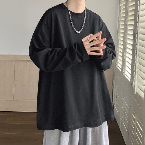 Tide, футболка, осенний цветной хлопковый лонгслив для отдыха, оверсайз