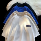 Tide, трендовая футболка с коротким рукавом для отдыха, свободный крой, оверсайз, круглый воротник