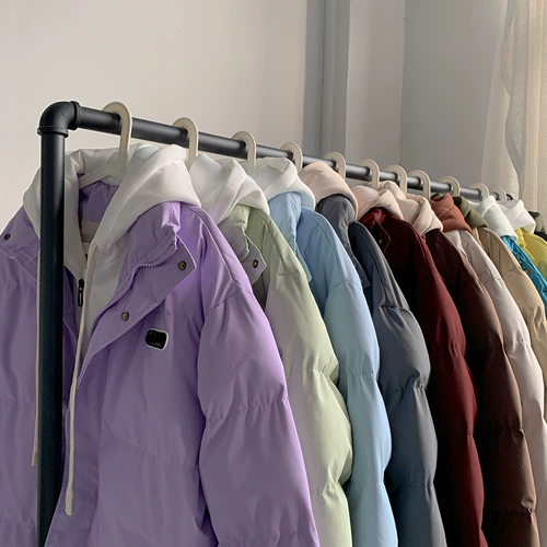 Комплект, демисезонный удерживающий тепло пуховик с капюшоном, трендовая куртка, увеличенная толщина, оверсайз