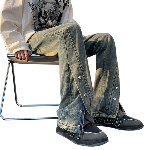 Сексуальные джинсы, штаны, в американском стиле, облегающий крой