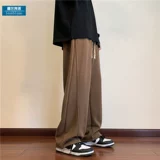 Кофейные осенние штаны для отдыха, в американском стиле, оверсайз, свободный крой