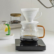 One Ming High Borosilicate heat-resistant glass hand coffee sharing pot color handle juice drink pot fair teapot