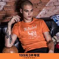 AK nam mùa hè mới World Cup Hà Lan retro đan thể thao giản dị ngắn tay T-Shirt áo sơ mi nam xu hướng áo polo