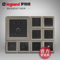 Legrand switch socket Yixiang series satin sand black gold five holes two three plugs USB single open double open single control double control