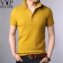 Playboy cotton nam ngắn tay áo thun sọc nửa tay mùa hè nam Polo áo sơ mi nam từ bi áo phông nam tay ngắn cổ trụ