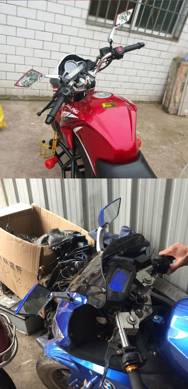 Gương tái chế xe máy Gương đảo chiều Yamaha Fuxi WISP xe tay ga gương chiếu hậu hợp kim nhôm phổ - Xe máy lại gương gương xe máy thời trang airblade