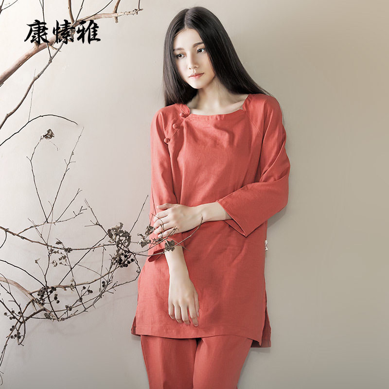 Conjour Yoga Yoga Suit Woman Suit Long Sleeve Red Yoga Suit 2022 New Spring Summer Breathable Cotton Numb Zen