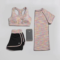 Радужный комплект, футболка, майка, шорты, 3 предмета, короткий рукав