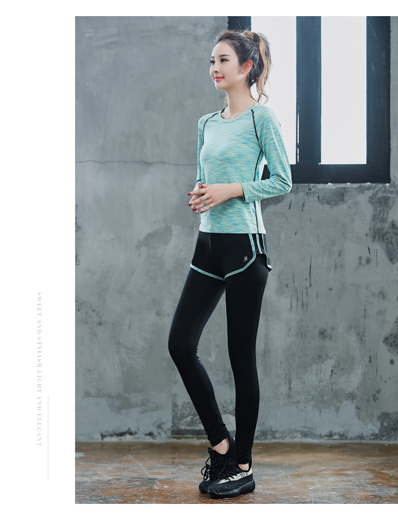 Tách quần áo Yoga mùa đông phù hợp với nữ giảm béo quần áo thể dục nữ chạy áo sơ mi yoga dài tay lỏng lẻo áo tập yoga
